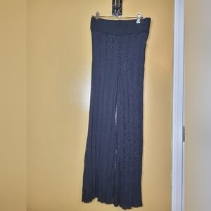 House of Harlow 1960 Black Ribbed Flare Bell Bottom Stretch Pants sz M